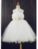 Ivory Tulle Cute Tutu Flower Girl Dress